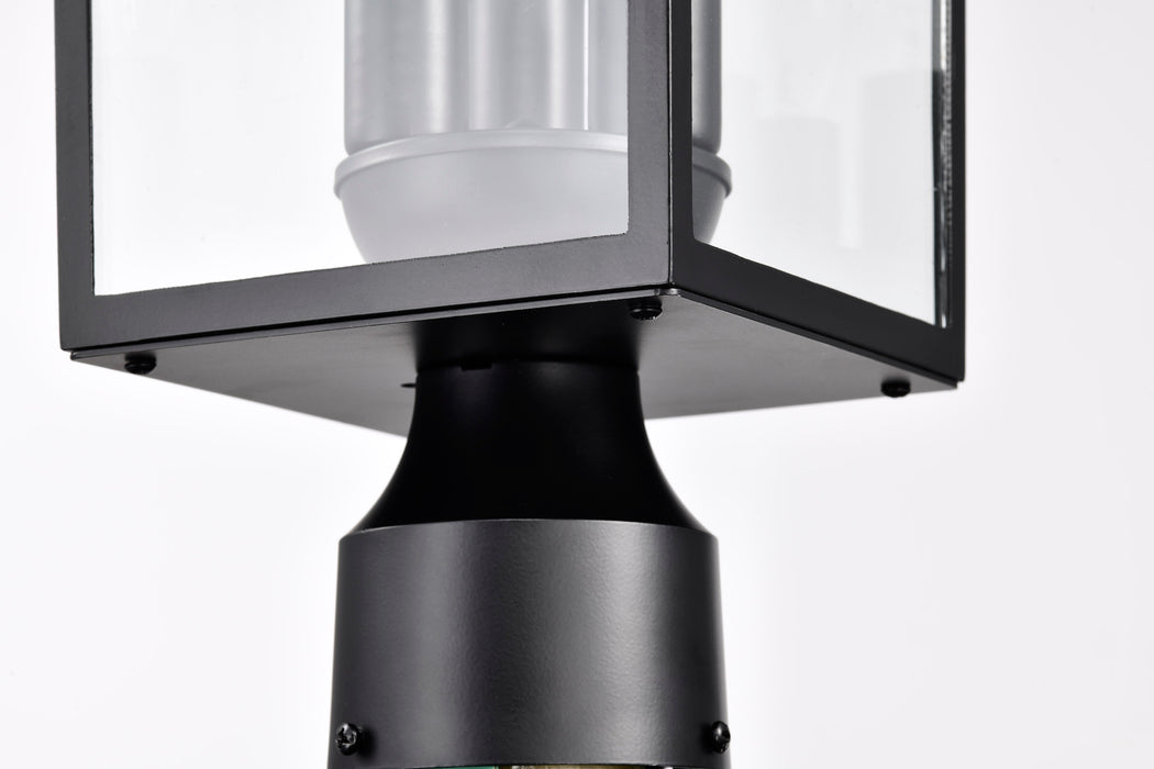 Jamesport Three Light Outdoor Post Lantern in Matte Black