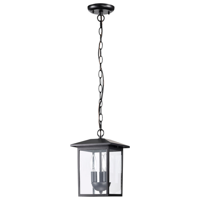 Jamesport Three Light Outdoor Hanging Lantern in Matte Black