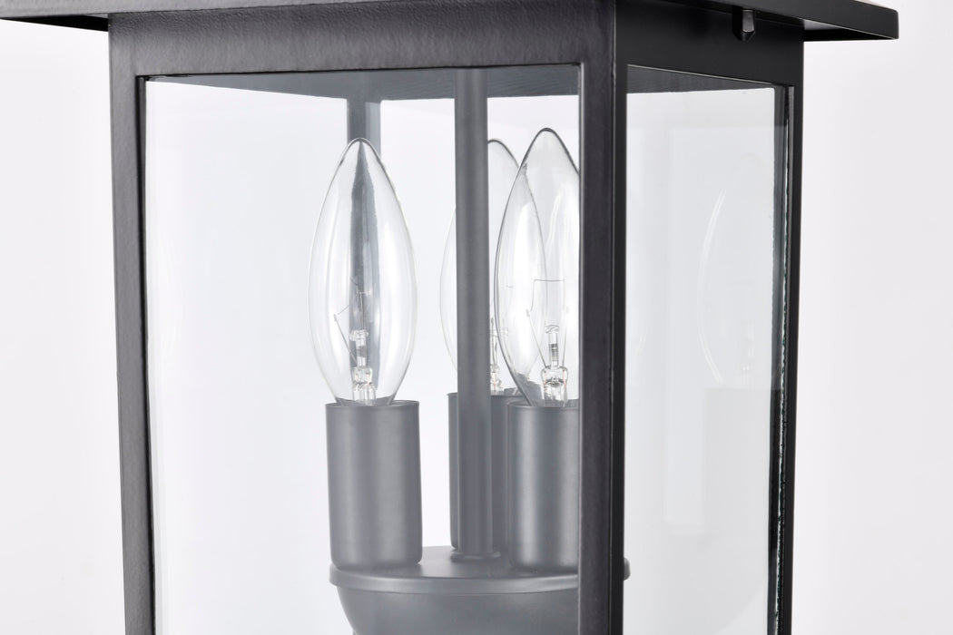 Jamesport Three Light Outdoor Hanging Lantern in Matte Black