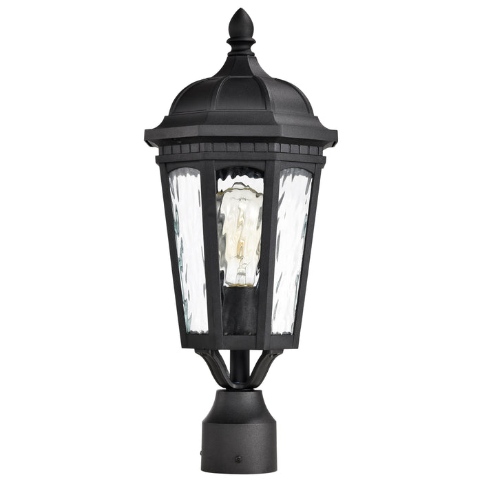 East River One Light Outdoor Post Lantern in Matte Black