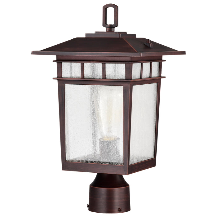 Cove Neck One Light Outdoor Post Lantern in Rustic Bronze