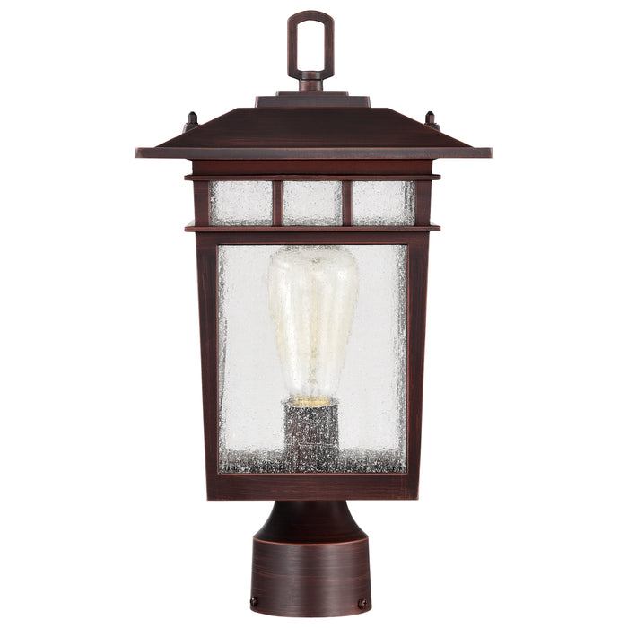 Cove Neck One Light Outdoor Post Lantern in Rustic Bronze