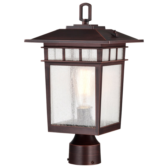 Cove Neck One Light Outdoor Post Lantern in Rustic Bronze