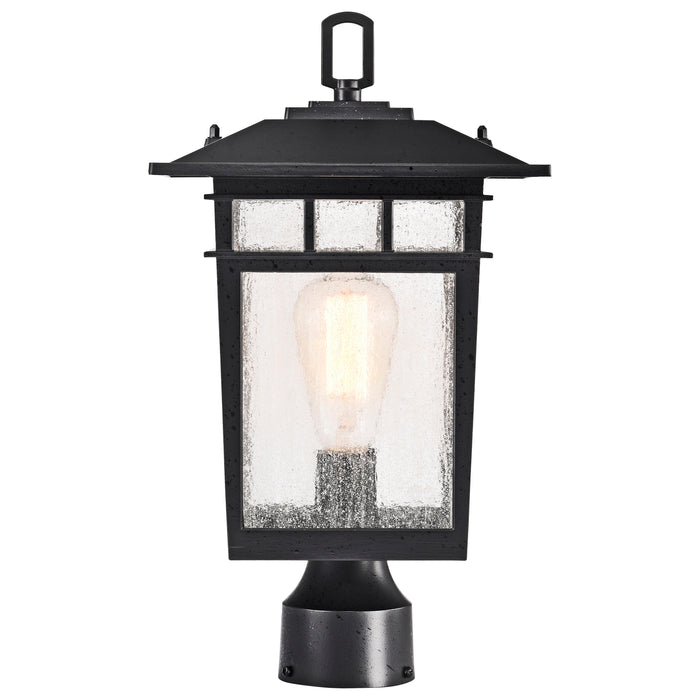 Cove Neck One Light Outdoor Post Lantern in Textured Black