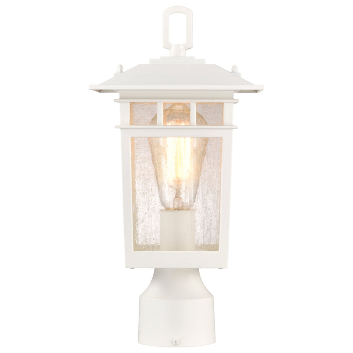 Cove Neck One Light Outdoor Post Lantern in White