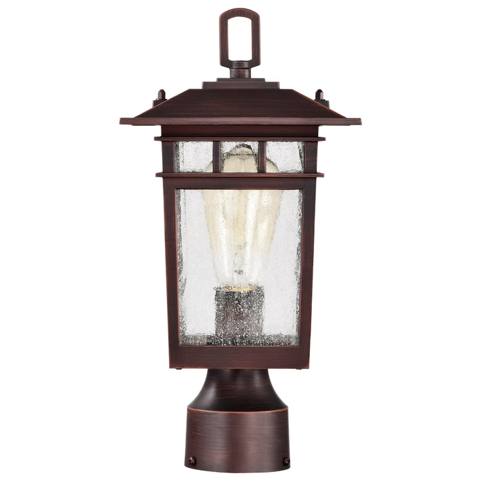 Cove Neck One Light Outdoor Post Lantern in Rustic Bronze