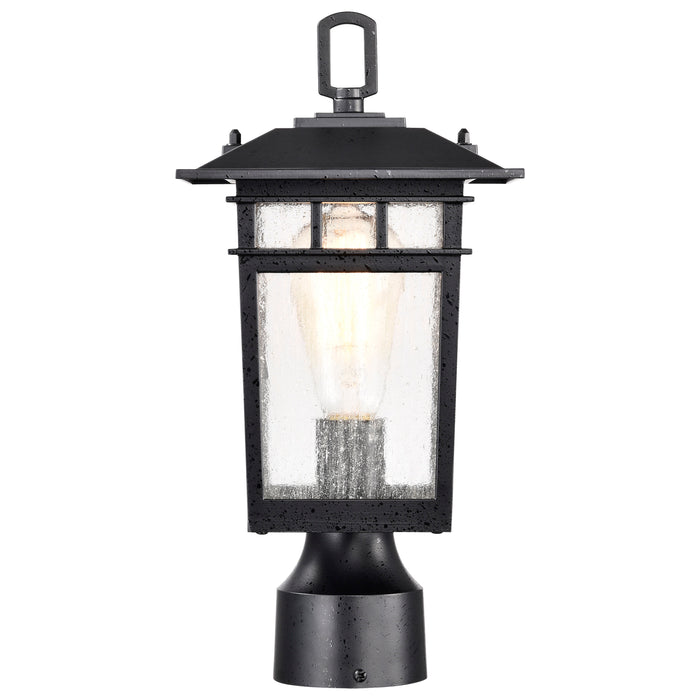 Cove Neck One Light Outdoor Post Lantern in Textured Black