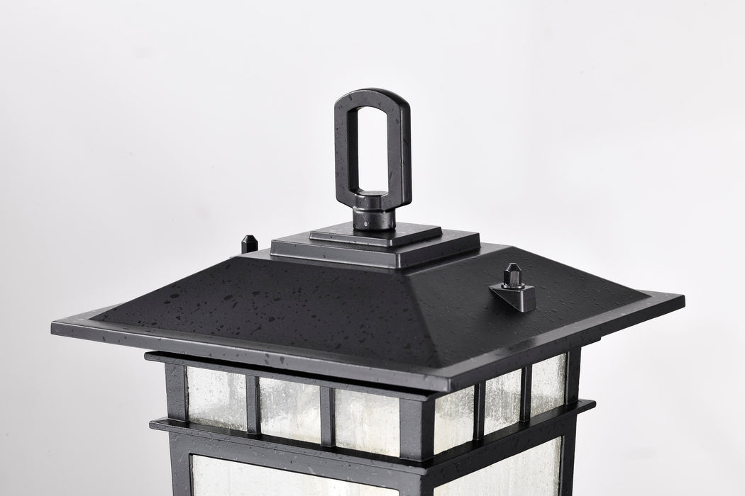 Cove Neck One Light Outdoor Post Lantern in Textured Black