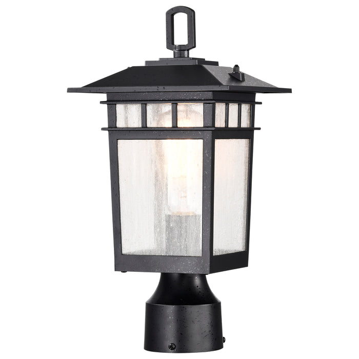 Cove Neck One Light Outdoor Post Lantern in Textured Black