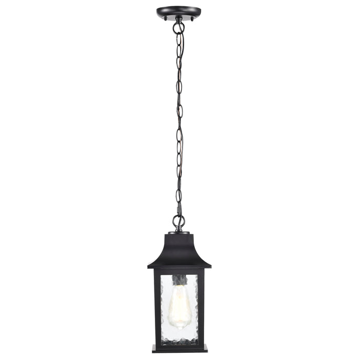 Stillwell One Light Outdoor Hanging Lantern in Matte Black