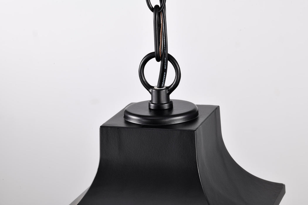 Stillwell One Light Outdoor Hanging Lantern in Matte Black