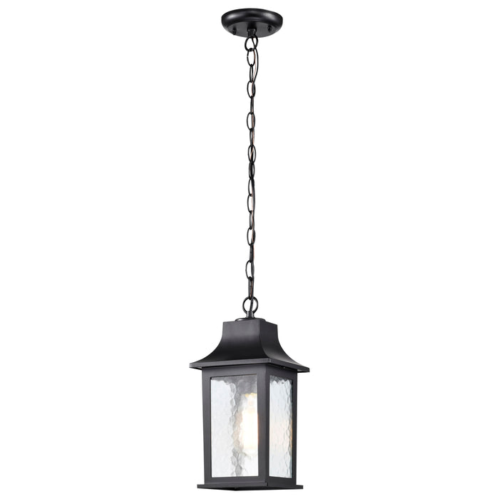 Stillwell One Light Outdoor Hanging Lantern in Matte Black