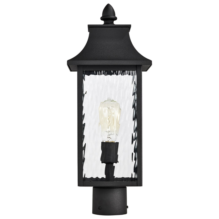 Austen One Light Outdoor Post Lantern in Matte Black