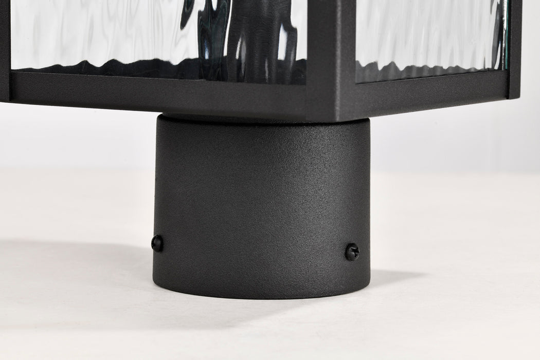 Austen One Light Outdoor Post Lantern in Matte Black