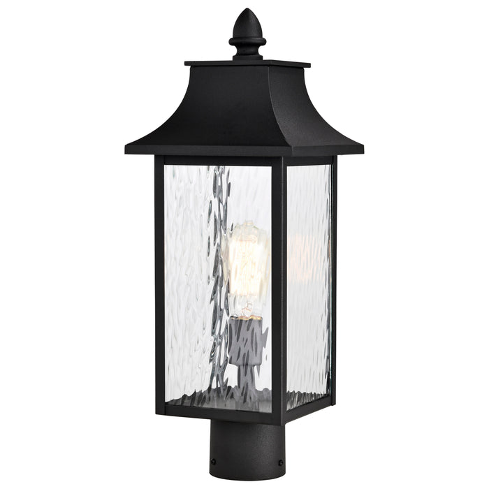 Austen One Light Outdoor Post Lantern in Matte Black