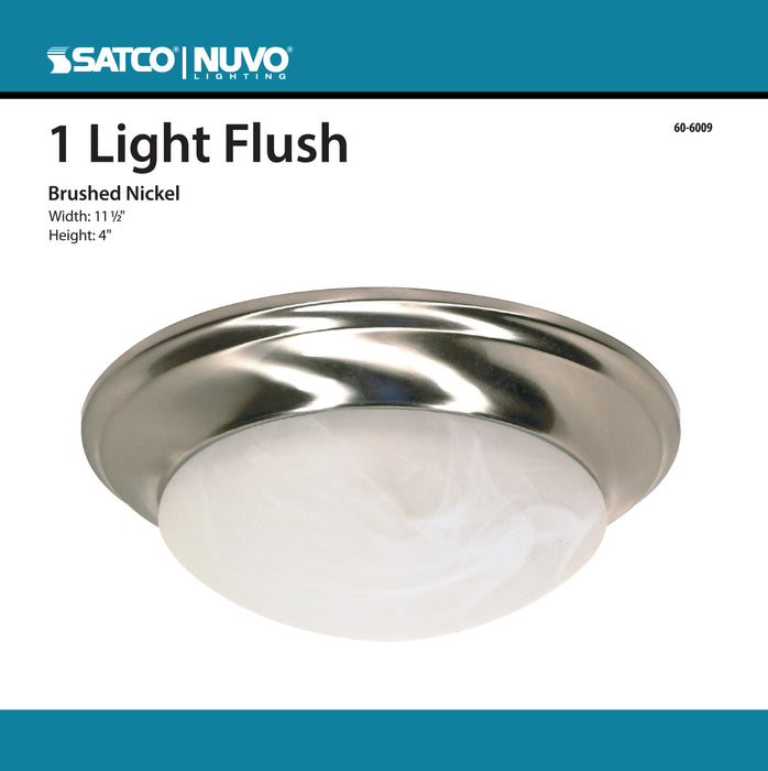 One Light Flush Mount in Brushed Nickel