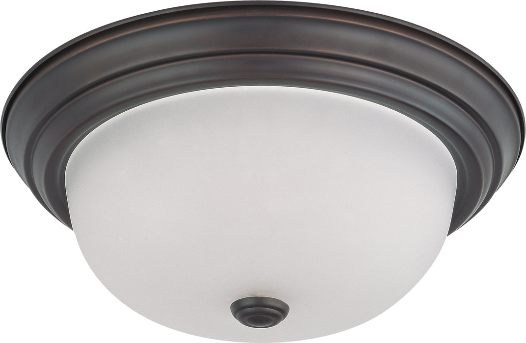 Two Light Flush Mount in Mahogany Bronze