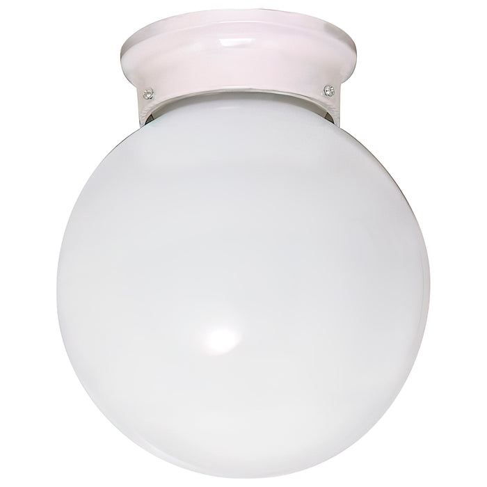 One Light Flush Mount in White