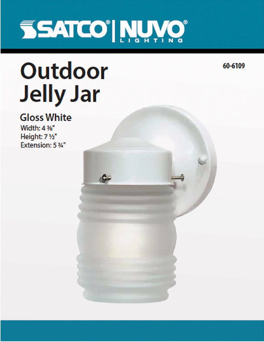 One Light Wall Lantern in Gloss White