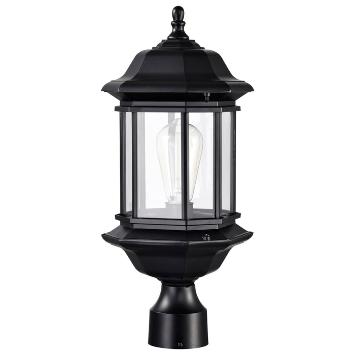 Hopkins One Light Outdoor Post Lantern in Matte Black