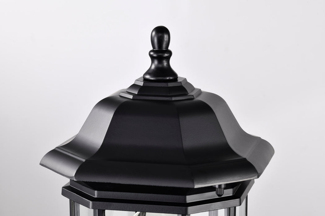 Hopkins One Light Outdoor Post Lantern in Matte Black