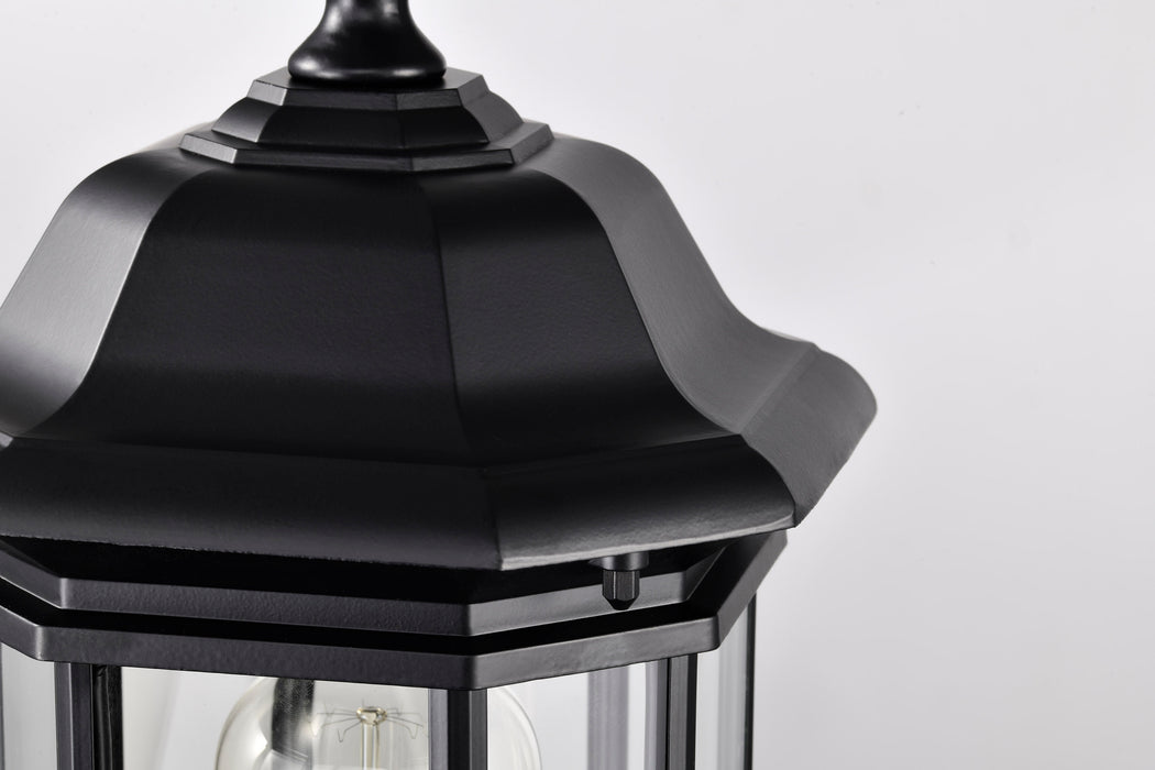 Hopkins One Light Outdoor Post Lantern in Matte Black