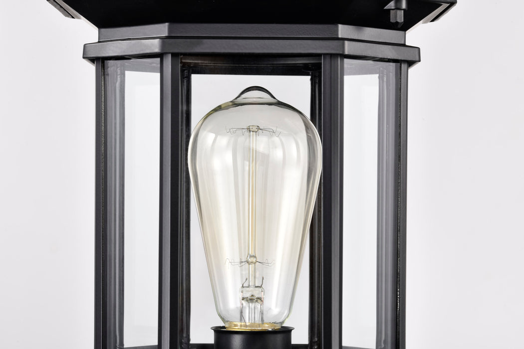 Hopkins One Light Outdoor Post Lantern in Matte Black