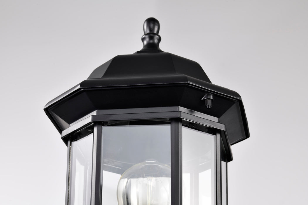 Hopkins One Light Outdoor Post Lantern in Matte Black
