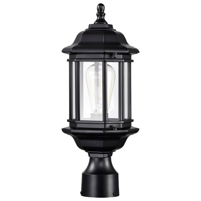 Hopkins One Light Outdoor Post Lantern in Matte Black