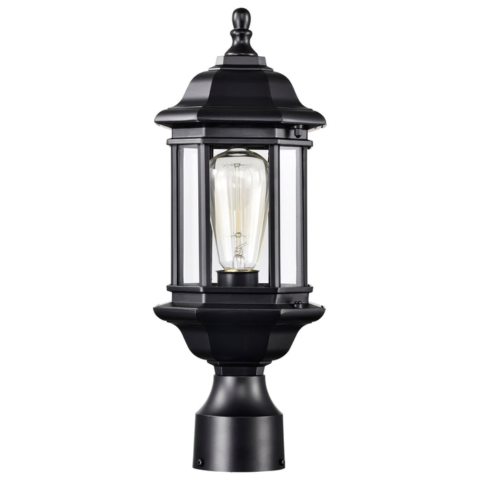 Hopkins One Light Outdoor Post Lantern in Matte Black