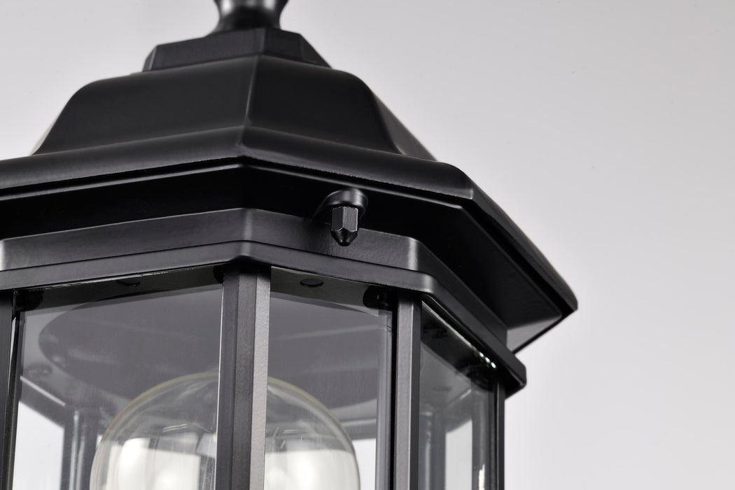 Hopkins One Light Outdoor Post Lantern in Matte Black