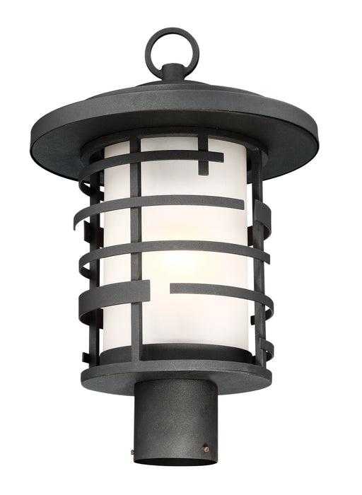 Lansing One Light Post Lantern in Textured Black
