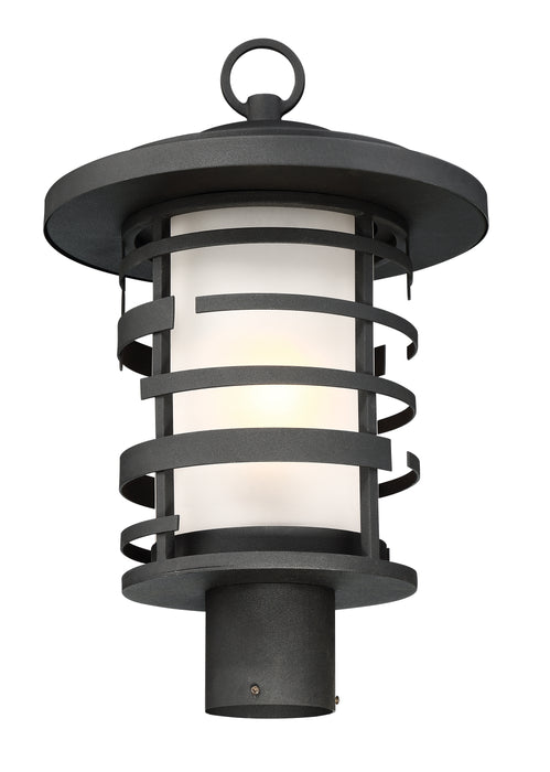 Lansing One Light Post Lantern in Textured Black