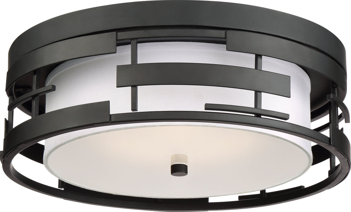 Lansing Three Light Flush Mount in Midnight Bronze