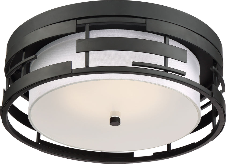 Lansing Three Light Flush Mount in Midnight Bronze