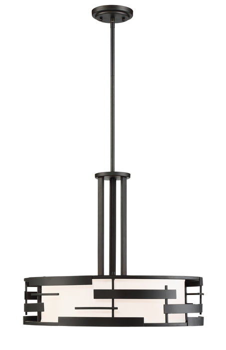 Lansing Three Light Pendant in Midnight Bronze