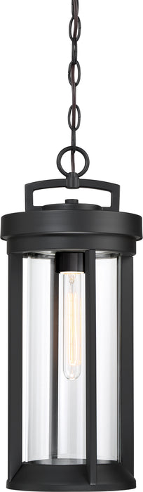 Huron One Light Hanging Lantern in Aged Bronze / Clear