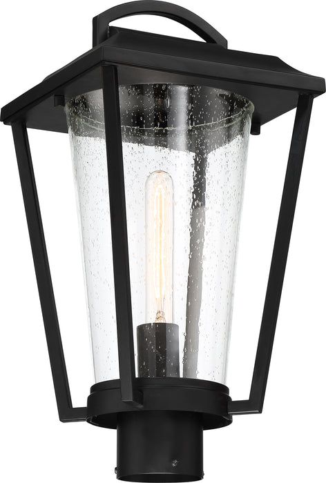 Lakeview One Light Post Lantern in Aged Bronze / Clear