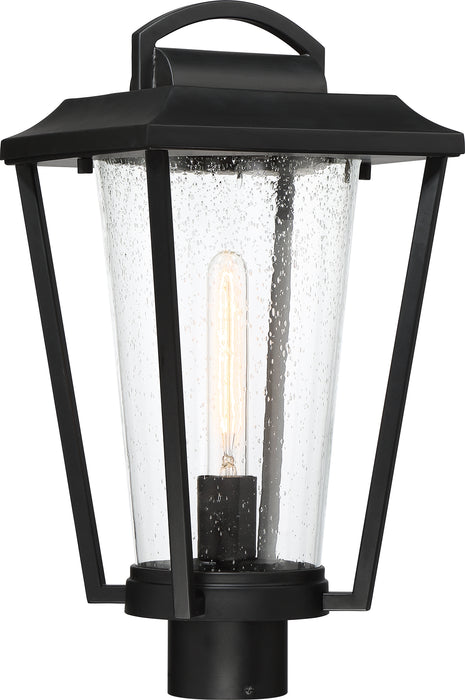 Lakeview One Light Post Lantern in Aged Bronze / Clear