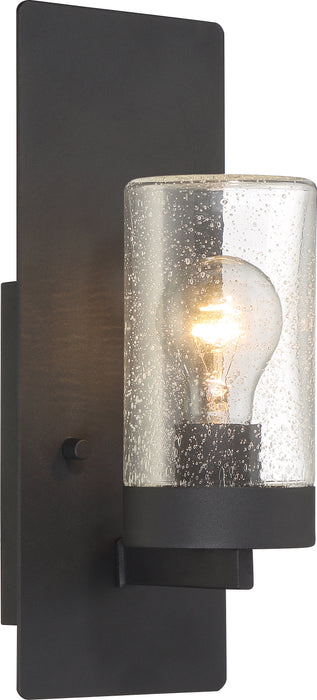 Indie One Light Wall Sconce in Textured Black