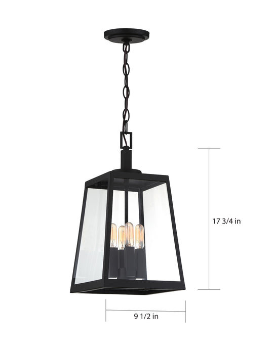 Halifax Four Light Hanging Lantern in Matte Black