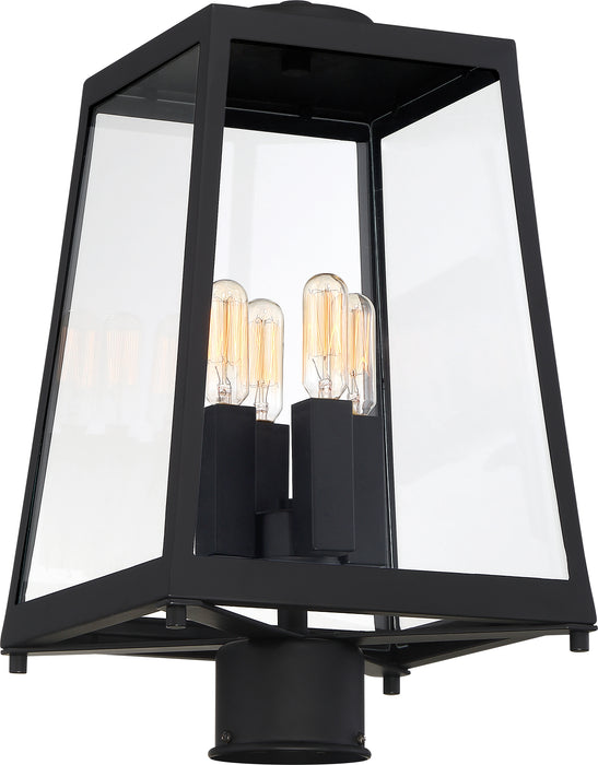 Halifax Four Light Post Lantern in Matte Black