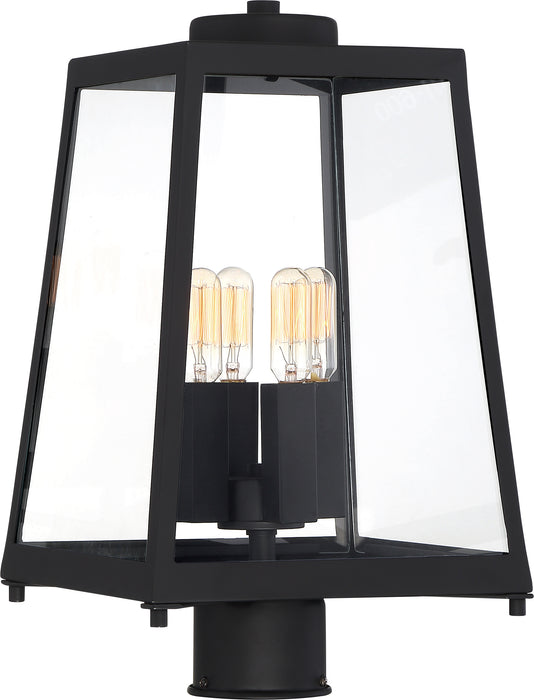 Halifax Four Light Post Lantern in Matte Black