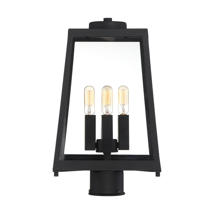 Halifax Four Light Post Lantern in Matte Black