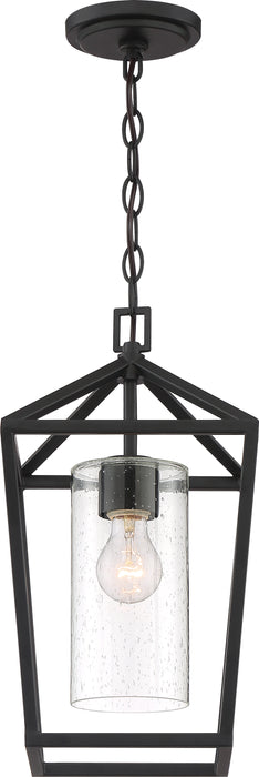 Hopewell One Light Hanging Lantern in Matte Black