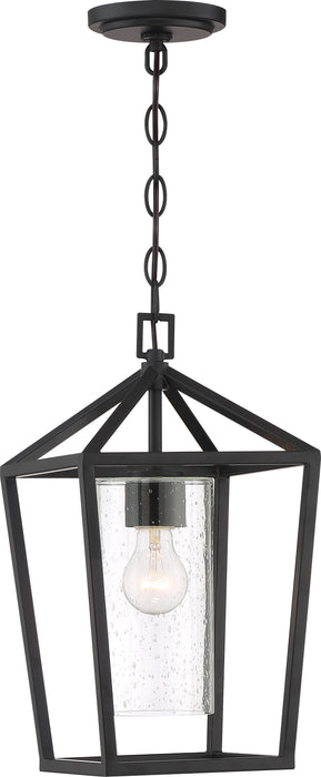 Hopewell One Light Hanging Lantern in Matte Black