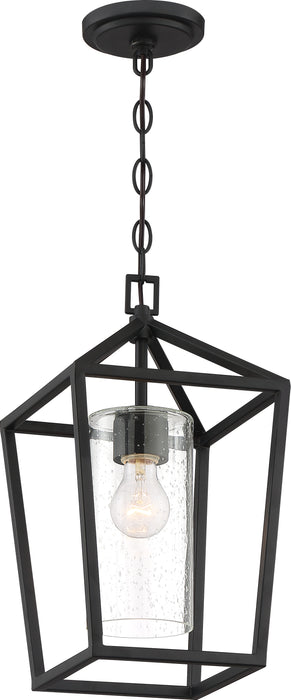 Hopewell One Light Hanging Lantern in Matte Black