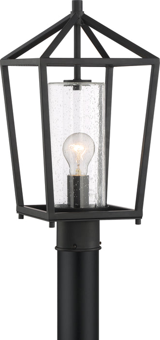 Hopewell One Light Post Lantern in Matte Black