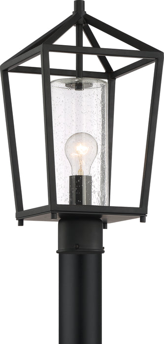 Hopewell One Light Post Lantern in Matte Black