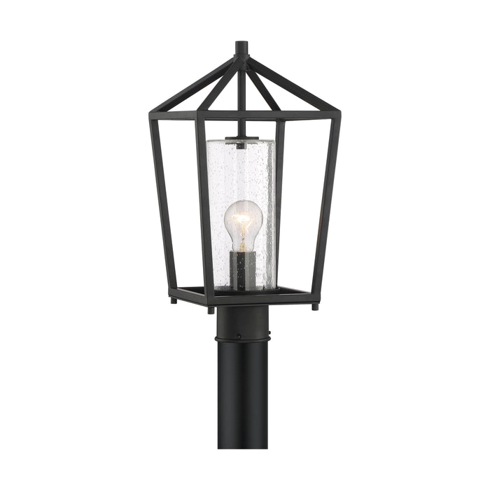 Hopewell One Light Post Lantern in Matte Black